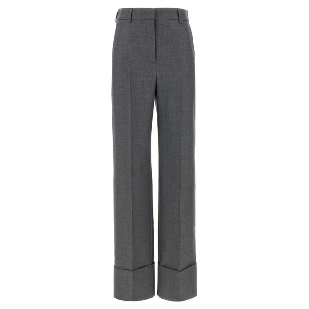 Valentino Garavani Gray Virgin Wool Dress Women's Pants